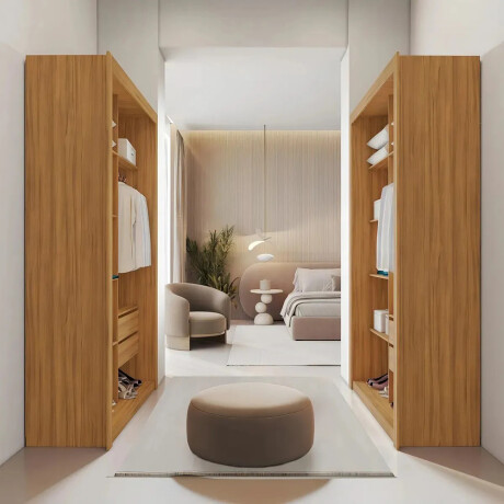 ROPERO VESTIDOR 2 CAJONES GUARDARROPA ARMARIO PLACARD CLOSET COLOR MADERA