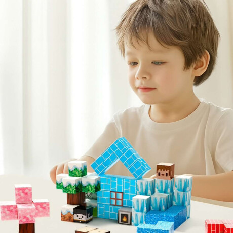 Juego de 101 piezas imantado infantil Rosado