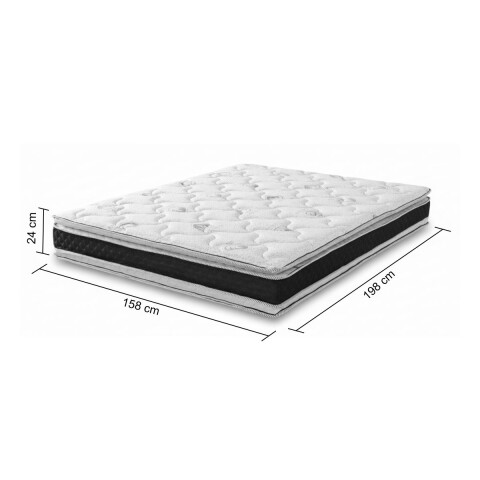 Colchón QUEEN Dubai EPS con Pillow Top en ambas caras 158x198x24 130K Colchón QUEEN Dubai EPS con Pillow Top en ambas caras 158x198x24 130K