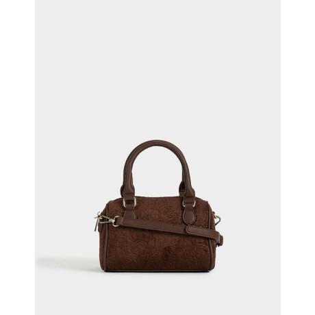Cartera Bowling Suede Chocolate Marron Chocolate