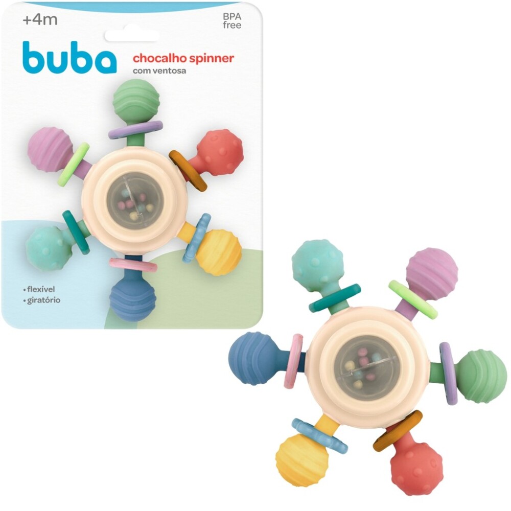 Mordillo BUBA con ventosa y spinner Mordillo BUBA con ventosa y spinner