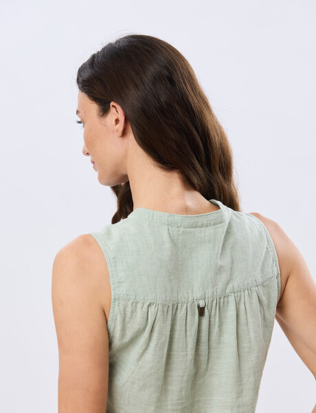 CAMISA DE LINO Menta