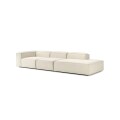 Sillón Nicole Esquinero + Respaldo + Chaise Lounge Beige