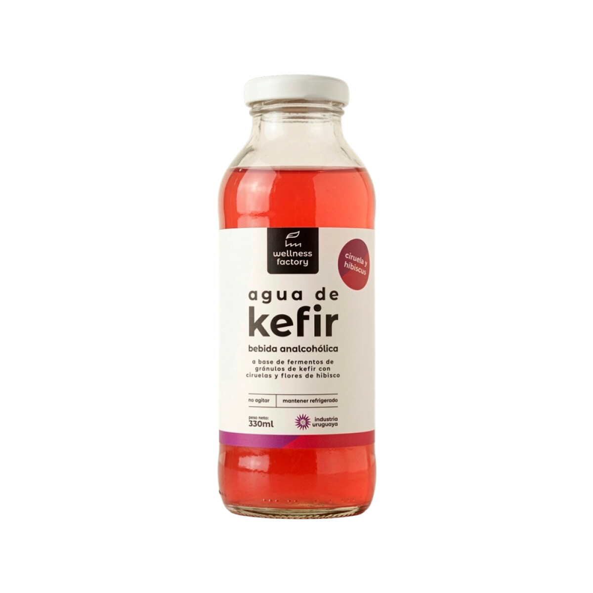 Agua de Kefir ciruela e hibiscus 330ml 