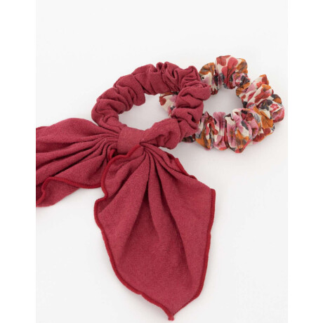 Set De Scrunchies Combinados Combinacion Bicolor