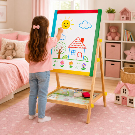 Pizarra Pizarron Infantil 2 En 1 Magnetica Y Pizarra Pizarra Pizarron Infantil 2 En 1 Magnetica Y Pizarra