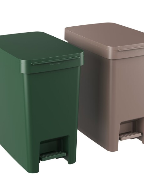 SET 2 PAPELERAS 15L 21X36X35CM PLASTICO GRIS/VERDE SET 2 PAPELERAS 15L 21X36X35CM PLASTICO GRIS/VERDE