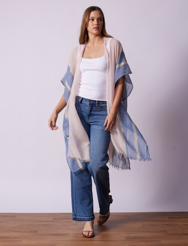 Kimono Lineas MULTI/ROSA