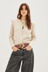 Cardigan Texture Sequins Crudo