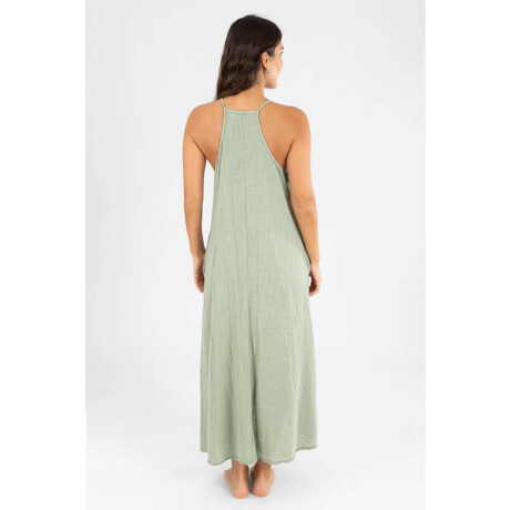 Vestido desflecado toscana Musgo