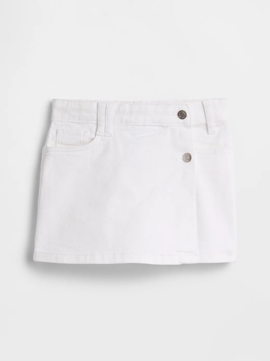 Short Pollera Denim Niña - New Off White 