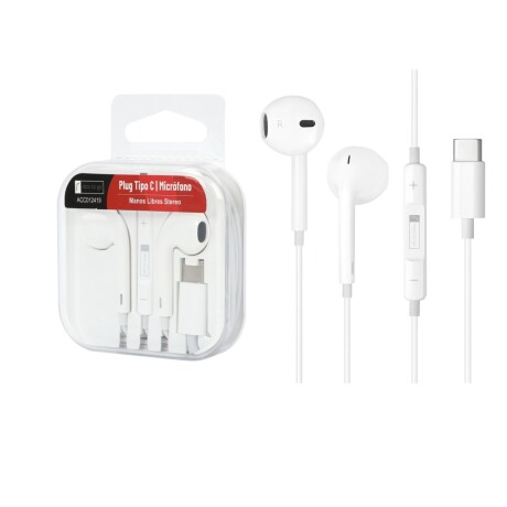 Auriculares Stereo Roca To Go Tipo C Universo Binario BLANCO