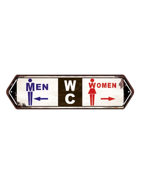 COLGANTE DECORATIVO MDF 11X39X1CM WC MEN/WOMEN COLGANTE DECORATIVO MDF 11X39X1CM WC MEN/WOMEN