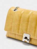 Bolso De Hombro Acolchado amarillo