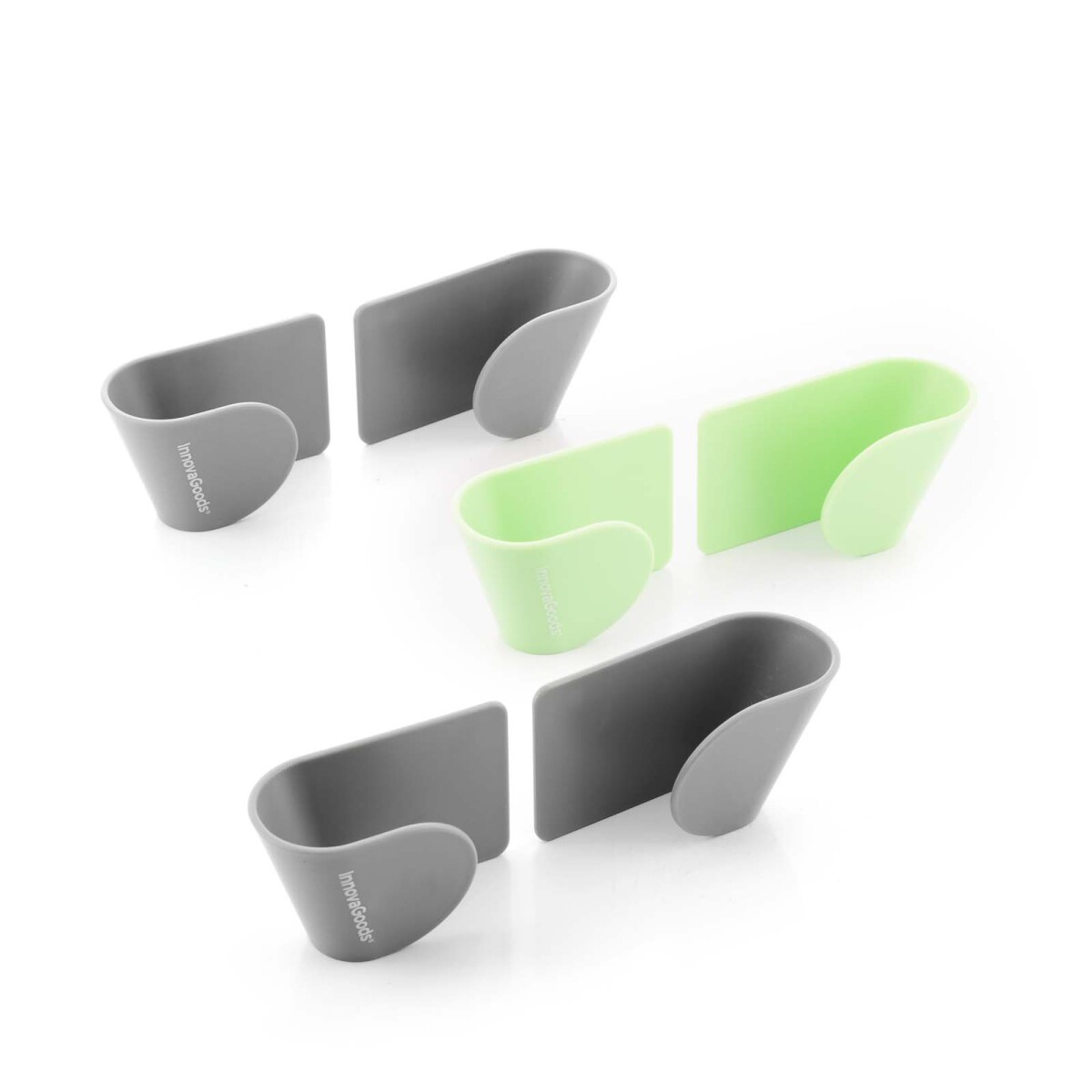 SET 3 SOPORTES ADHESIVOS - ABS GRIS V0103331 
