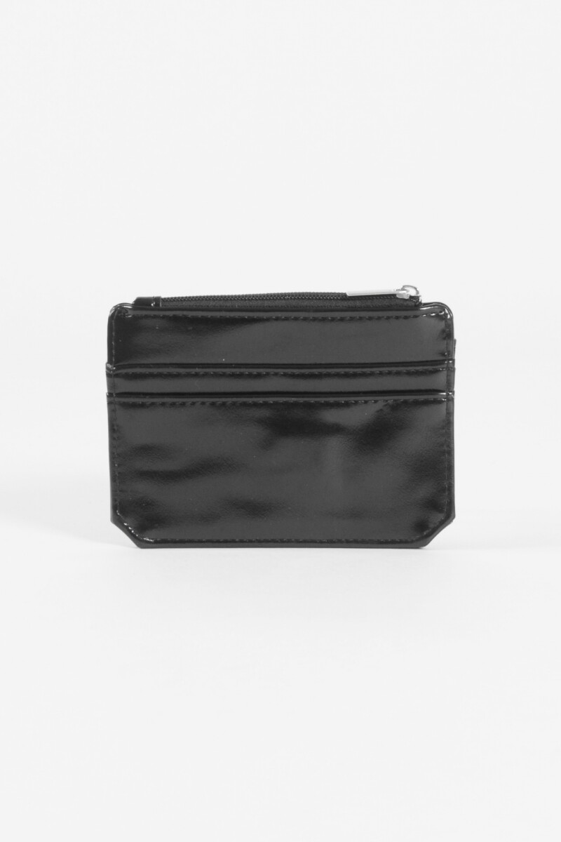 Tarjetero flap monedero negro