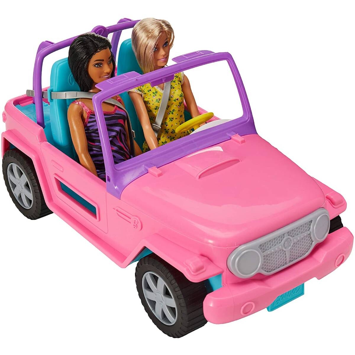 Jeep Barbie con 2 Muñecas 