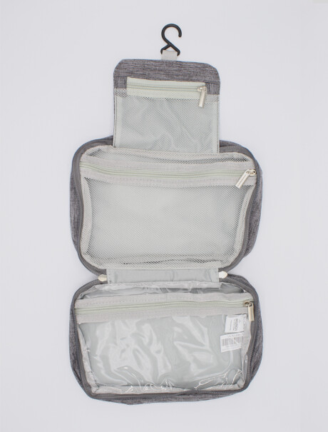 Necessaire de Viaje Desplegable Gris Oscuro