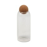 RECIPIENTE BOROSILICATO 1100ML TAPA CORCHO D9.5XH23 RECIPIENTE BOROSILICATO 1100ML TAPA CORCHO D9.5XH23