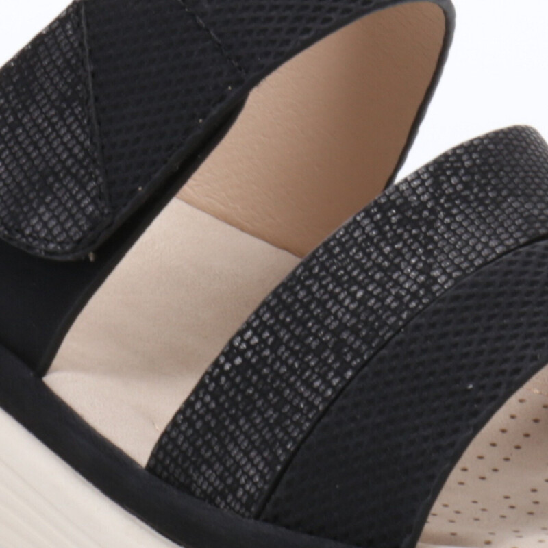 Sandalias de Mujer Lady Confort s DINAN con dos tiras Negro