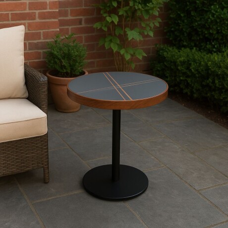 MESA DE EXTERIOR GOURMAND NEGRO - CIRCULAR