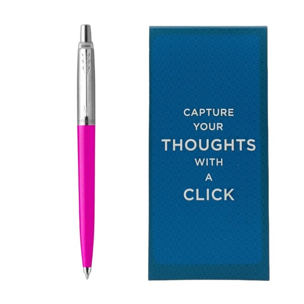 SET LAPICERA PARKER JOTTER Y NOTEPAD 20 Rosacombinado