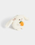 Llavero Peluche Llavero Y Charm Conejo Con Zanahoria - Blanco Crudo