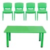 Pack mesa infantil Lumax rectangular + 4 sillas Verde