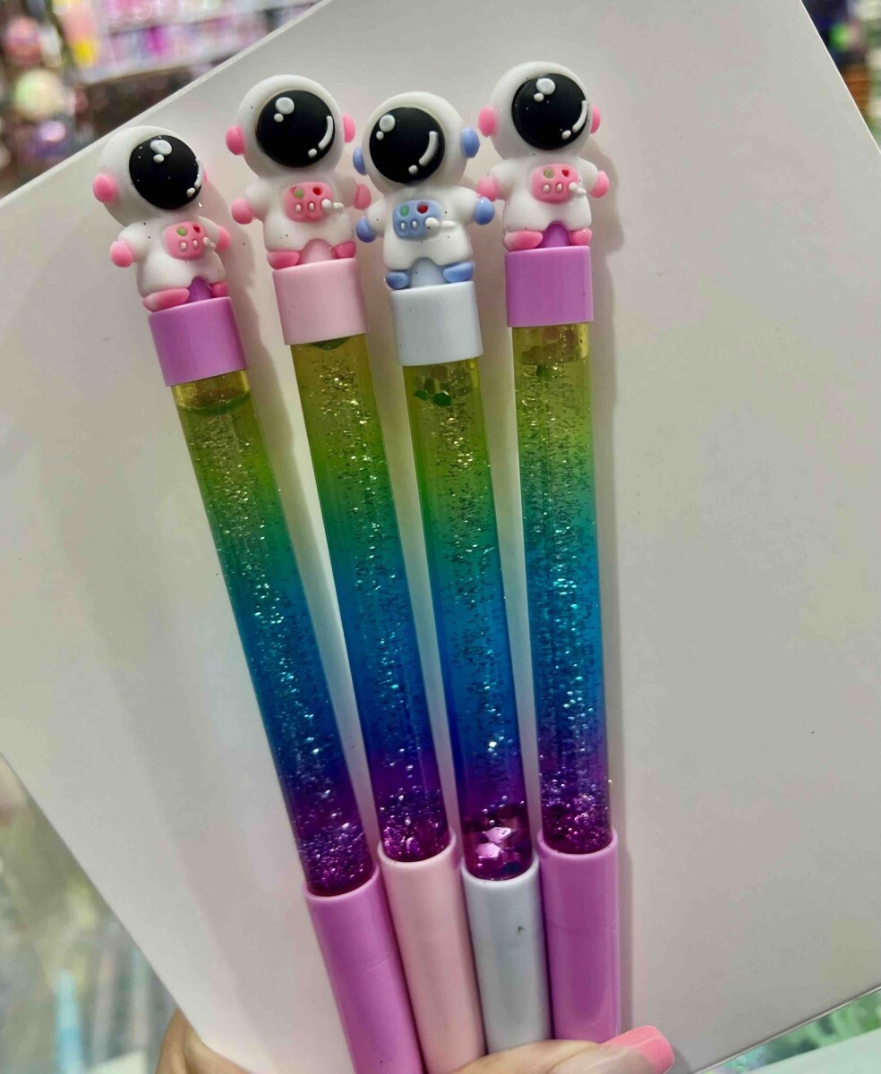 Lapicera Astronauta con Glitter x2 