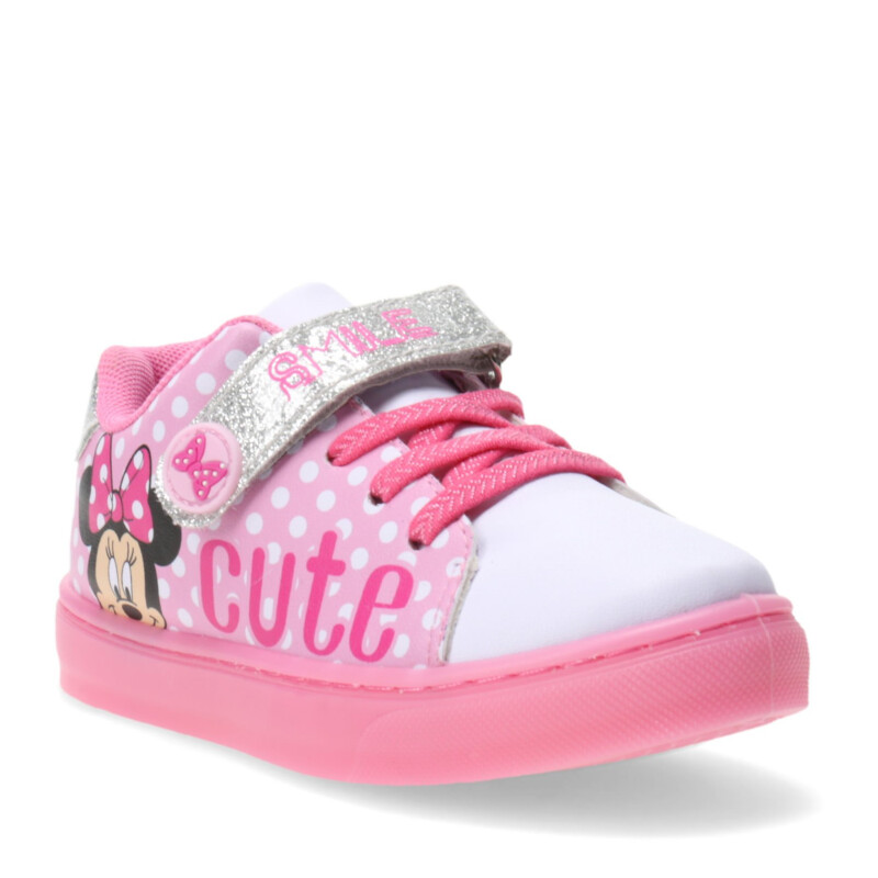 Championes Infantiles Disney MINNIE CUTE con luces Rosado - Blanco