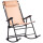 Silla Reposera Mecedora Plegable Con Almohadilla Beige