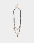Collares Cortos Con Piedra Natural Collar De Cordón Con Piedra Natural - Dorado
