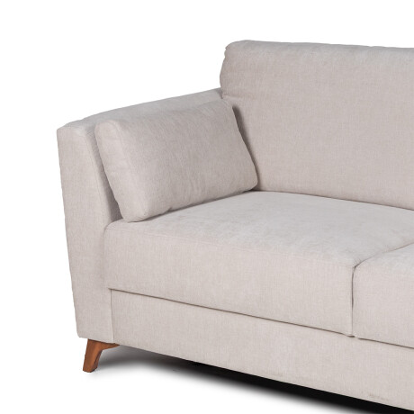 Sofá Capri - Tela Microfibra - 2 cuerpos Kruger 02-152 (Beige)