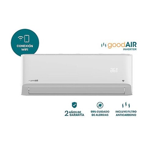 AIRE ACOND. Good Air Inverter 12000 BTU SPLIT ECO -clase A” Sin color