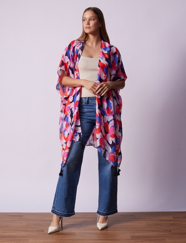 Kimono Printed MULTI/ROSA