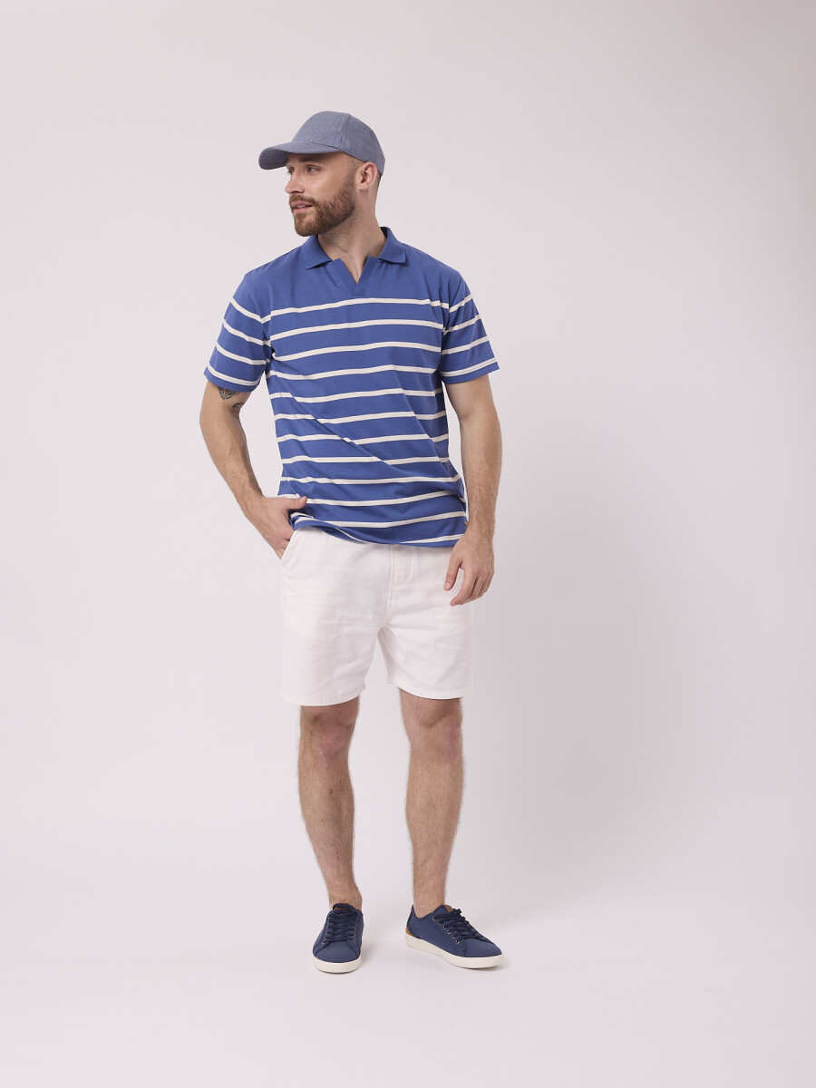 Remera rayada - azul 