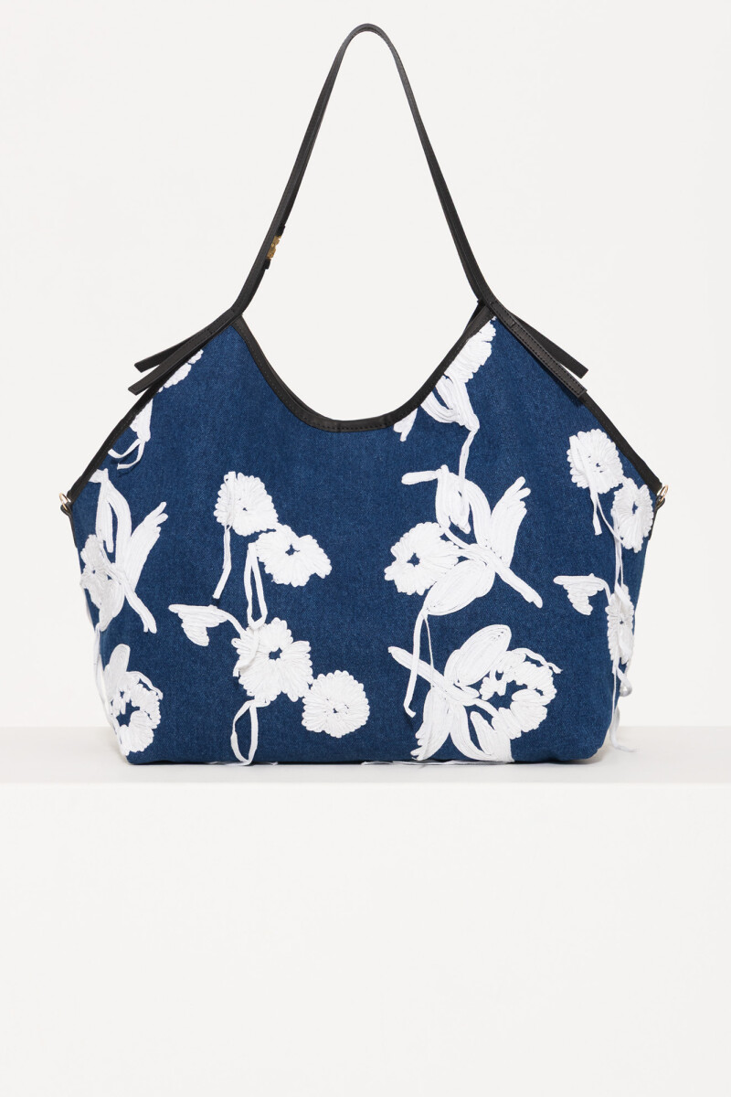 BOLSO OLI FLOWERS Azul