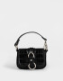 Monederos Monedero Formato Bolso Croco - Negro