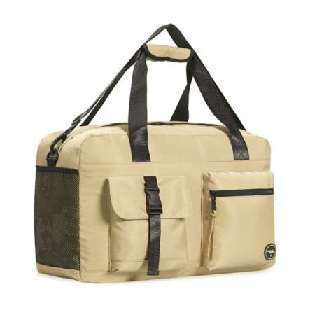 Bolso De Viaje Trendy Deportivo modelo Urbano Dama Beige