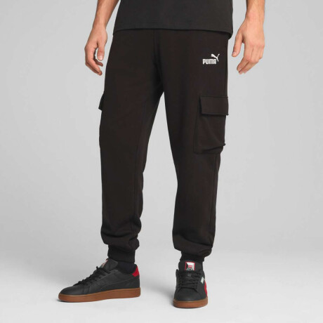 Pantalón Largo ESS No.1 Logo Cargo TR Chupín de Hombre Negro