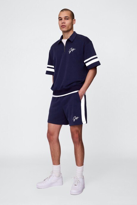 Short Deportivo Sin Felpa Logo Gap Hombre Navy Uniform
