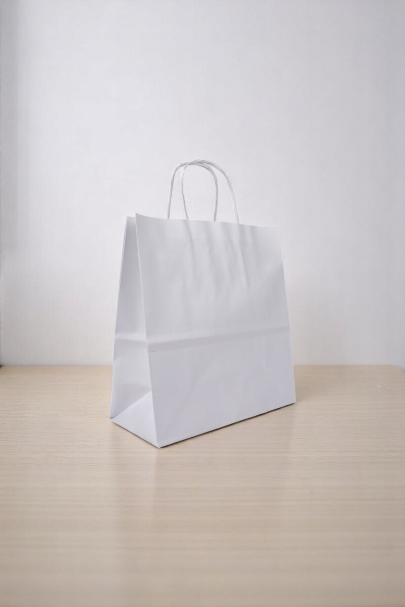 Bolsa lisa luna 22x10x24 cm - BLANCO 