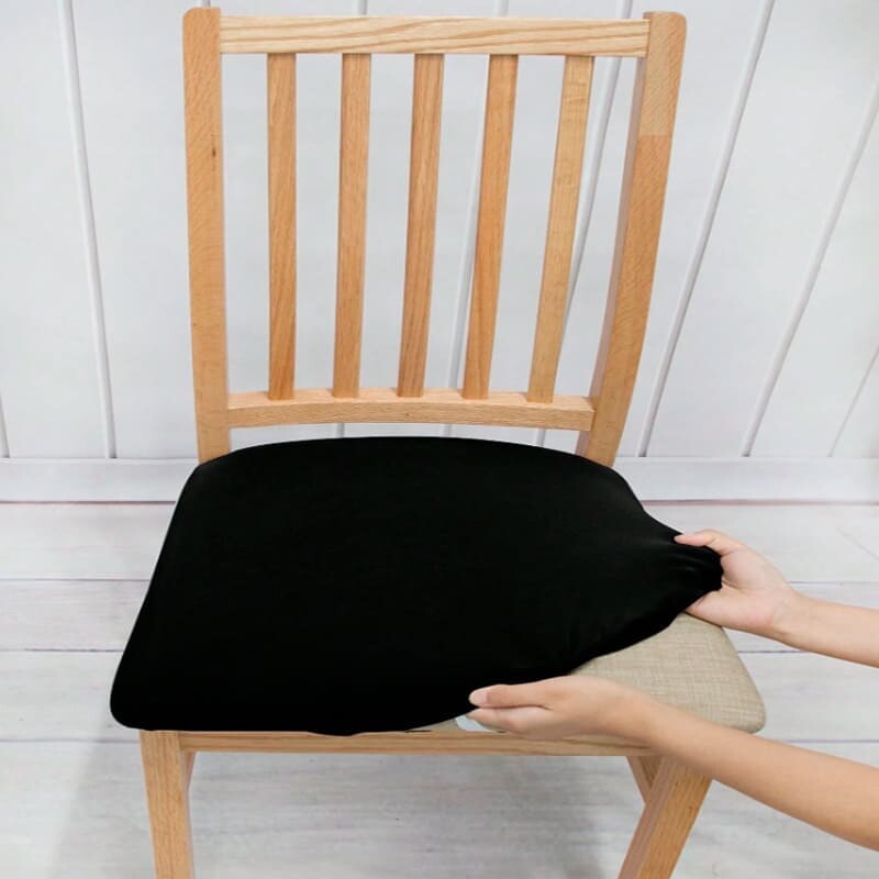Funda de almohadón de silla negro