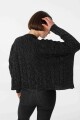 Sweater Oceano Crop Negro Lurex