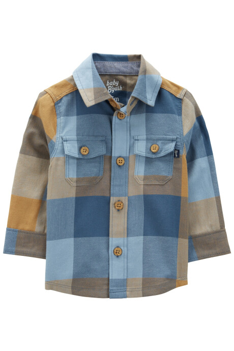 Camisa de algodón, diseño a cuadros Camisa de algodón, diseño a cuadros