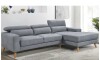 Sofá Chaise MILO en Tela Easy Clean Gris