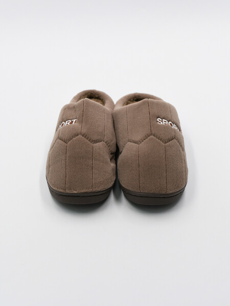 PANTUFLA ROMBO MARRON