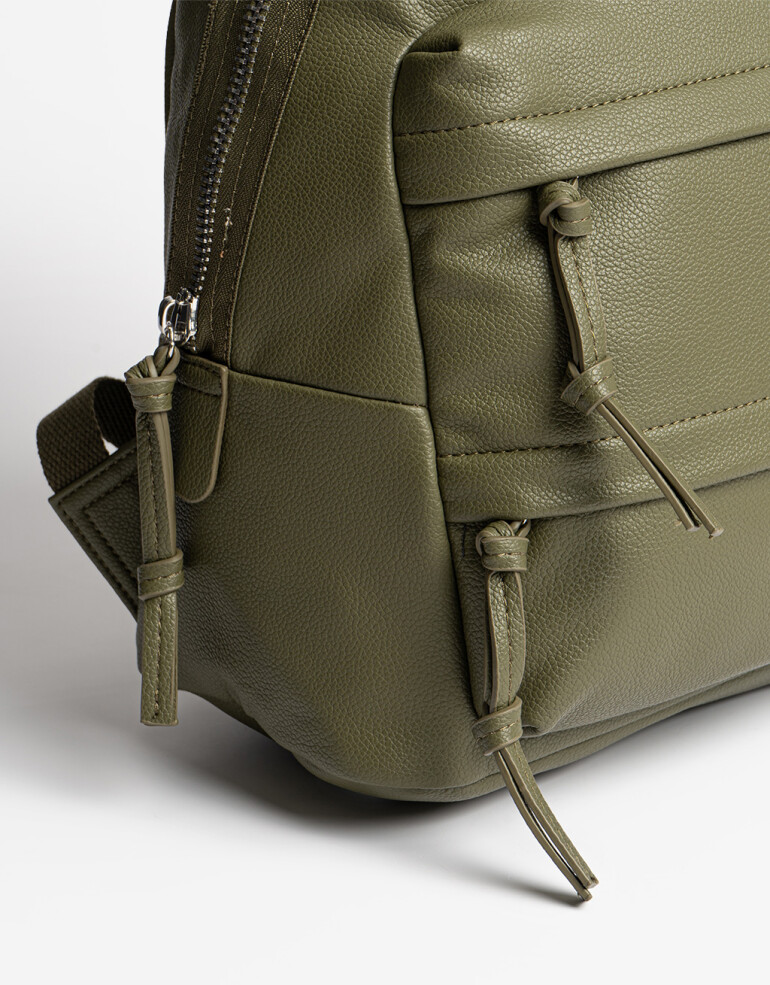 Mochilas Urbanas Mochila Doble Bolsillo - Verde Militar