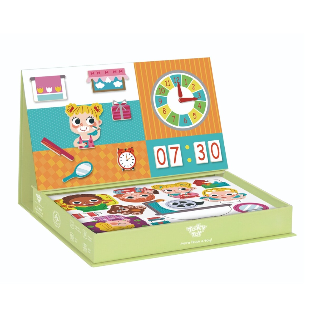 Caja Magnética Puzzle Didáctico de Actividades Madera Niños - Multicolor 