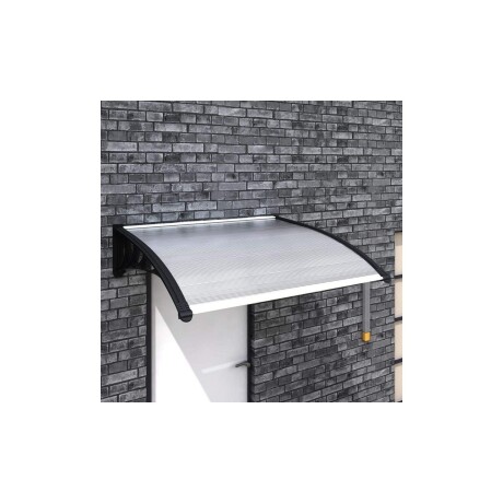 Alero Policarbonato Transparente Y Soporte Negro 1.5 x 1.0 m Alero Policarbonato Transparente Y Soporte Negro 1.5 x 1.0 m